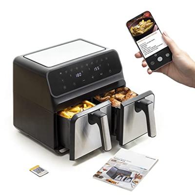 Airfryer InnovaGoods Fryinn Double 8000 Zwart 3400 W 8 L Roestvrij staal