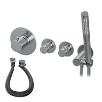 Brauer Chrome Edition Thermostatische Inbouw Badkraan Badvulcombinatie - Staaf - Doucheslang - Wandaansluitbocht - Handdouche - Chroom - thumbnail