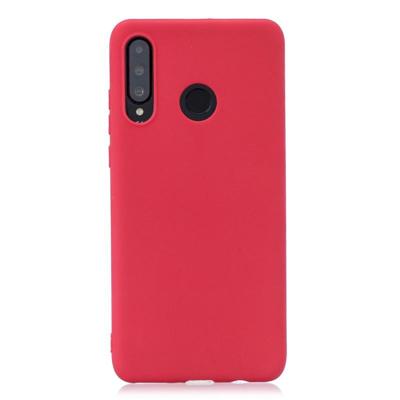 Matte effen kleur TPU beschermhoes voor Huawei P30 Lite/Nova 4e (rood)
