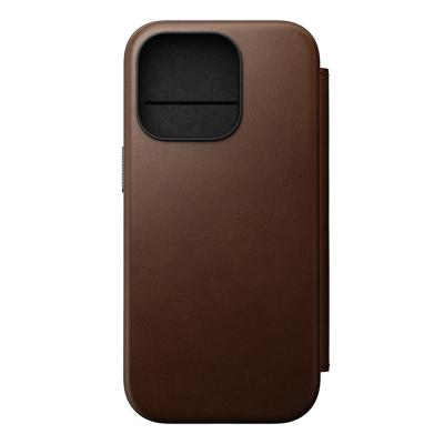 Nomad Modern Leren Folio iPhone 16 Pro Bruin