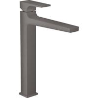 Hansgrohe Metropol ééngreeps wastafelkraan 260 met rechte greep en PushOpen afvoerplug, Brushed Black Chrome - thumbnail