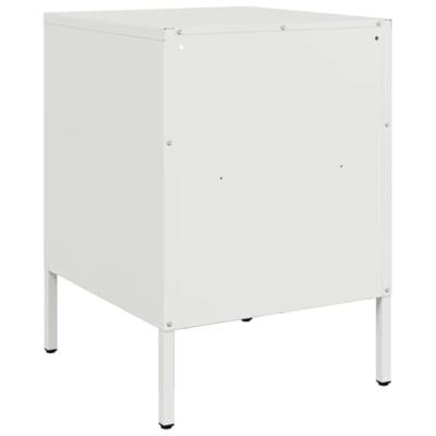 Nachtkastje 36x39x50,5 cm staal wit