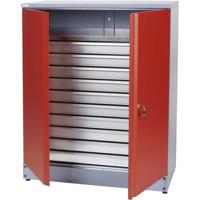 Küpper 70692 Hoge kast voor gereedschap (b x h x d) 91 x 110 x 45 cm Rood, Zilver - thumbnail