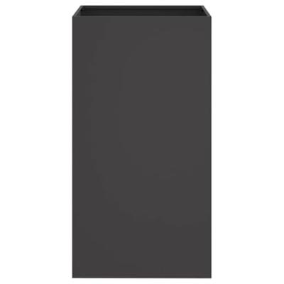 VidaXL Plantenbak 42x38x75 cm staal zwart VidaXL Plantenbak 42x38x75 cm staal zwart