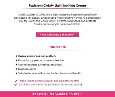 Topicrem Calm+ Light Soothing Cream 40ml