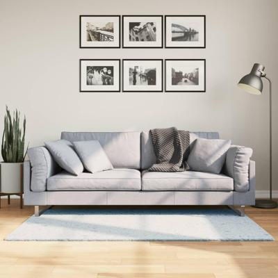 VidaXL Vloerkleed huarte laagpolig zacht wasbaar 80x150 cm blauw