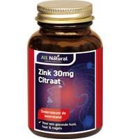 All Natural Zink Citraat 30mg Tabletten - thumbnail