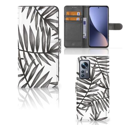 Xiaomi 12 | 12X Hoesje Leaves Grey Xiaomi 12 | 12X Hoesje Leaves Grey