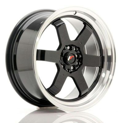 Autovelg Japan Racing Jr12 Gloss Black Zwart PCD 5x100 PCD 5x114 ET33 CB 73,1 17"