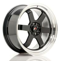 Autovelg Japan Racing Jr12 Gloss Black Zwart PCD 5x100 PCD 5x114 ET33 CB 73,1 17" - thumbnail