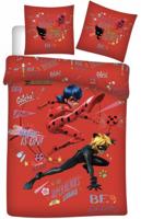 Miraculous Dekbedovertrek - 140 x 200 cm + 65 x 65 cm - bio katoen - thumbnail