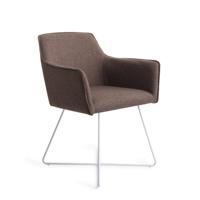 Jesper Home Eetkamerstoel 'Hofu' Cross White, kleur Potters Clay - thumbnail