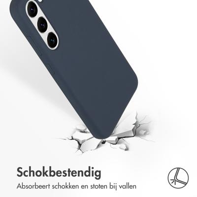 Accezz Liquid Silicone Backcover Samsung Galaxy S23 Telefoonhoesje Blauw