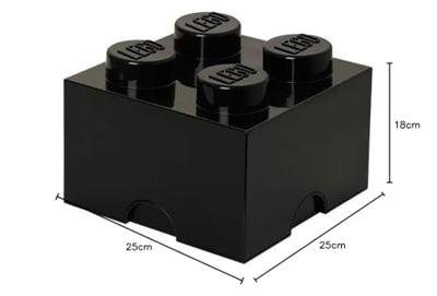 Room Copenhagen LEGO Storage Brick 4 Zwart opbergdoos