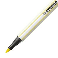 Stabilo pen 68 brush - viltstift - citroen geel (24) - thumbnail