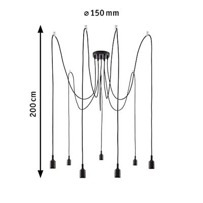 Paulmann Ketil 50390 Hanglamp LED E27 Zwart