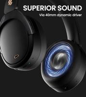 Edifier WH950NB Hybrid Active Noise Cancelling hoofdtelefoon -LDAC codec met Hi-Res audio en Custom EQ via app na 55H Playtime met opvouwbare draadloze over-ear Bluetooth V5.3 hoofdtelefoon, zwart - thumbnail