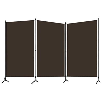 Kamerscherm met 3 panelen 260x180 cm bruin
