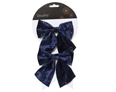 Strik polyester nacht blauw 13 cm