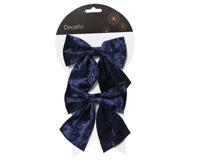 Strik polyester nacht blauw 13 cm - thumbnail