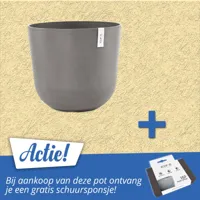 Ecopots Oslo kunststof bloempot Taupe - Ø 52,5 cm - thumbnail