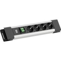 Bachmann BM005906 Stekkerdoos met schakelaar Grijs, Zwart Randaarde stekker 1 stuk(s) - thumbnail