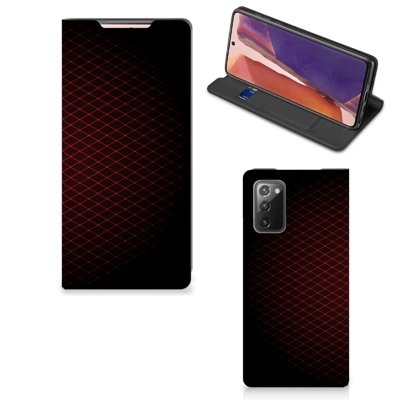 Samsung Galaxy Note20 | Hoesje met Magneet | Geruit Rood Samsung Galaxy Note20 | Hoesje met Magneet | Geruit Rood