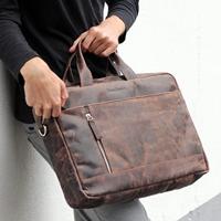 Juscha JU-48211 Laptop Aktetas Roberto Romano PALERMO Bruin, Echt Leer 28x41x8cm - thumbnail