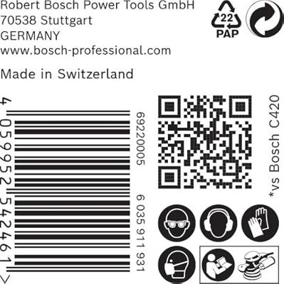 Bosch Accessories EXPERT C470 2608900908 Excenterschuurpapier Geperforeerd Korrelgrootte (num) 40 (Ø) 125 mm 50 stuk(s) Bosch Accessories EXPERT C470 2608900908 Excenterschuurpapier Geperforeerd Korrelgrootte (num) 40 (Ø) 125 mm 50 stuk(s)