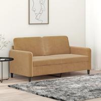 Tweezitsbank 140 cm stof bruin - thumbnail