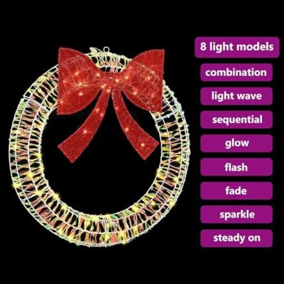 Krans met 60 LED Warmwit 75 cm PET Krans met 60 LED Warmwit 75 cm PET