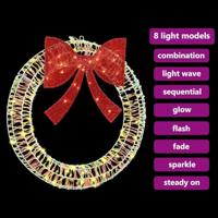 Krans met 60 LED Warmwit 75 cm PET - thumbnail