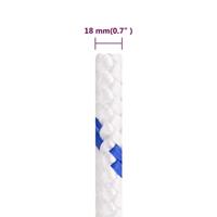 Boot touw 18 mm 100 m polypropyleen wit - thumbnail