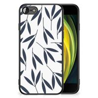 iPhone SE 2022 | SE 2020 | 7/8 Bloemen Hoesje Leaves Blue - thumbnail