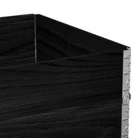 VidaXL Palletopzetranden 2 st 120x80 cm massief grenenhout zwart - thumbnail