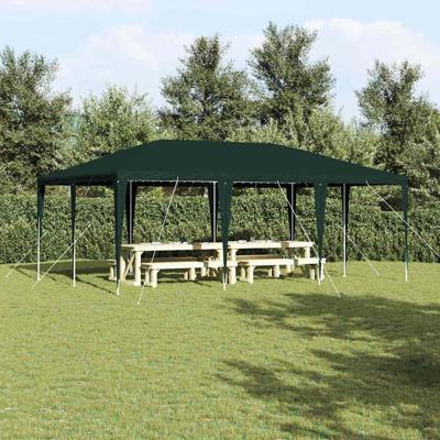 Partytent Groen en Wit 600 x 400 x 266 cm Polyester en staal
