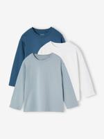 Set van 3 effen T-shirts blauwgroen - thumbnail