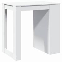 Bartafel 102x70x103,5 cm bewerkt hout wit - thumbnail
