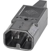 K & B 42R042311 Apparaatstekker (warm) 42R Stekker, recht Totaal aantal polen: 2 + PE 10 A Zwart 1 stuk(s) - thumbnail
