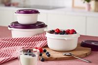 Emsa Micro Family Magnetrondoos 0.5 l, 1 l, 1.5 l Set van 3 stuks Kunststof Wit, Blackberry 508455 - thumbnail