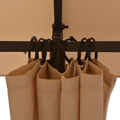 Tuinpaviljoen met gordijnen hexagonaal 360x265 cm Tuinpaviljoen met gordijnen hexagonaal 360x265 cm