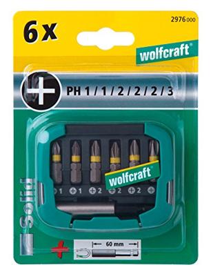 Wolfcraft Bit-box | Kruiskop | PH 1-3 | 7-delig | 1 set - 2976000