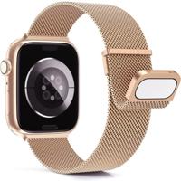 Milanese band - Champagne / rosé goud - Extra sterke magneet - Geschikt voor Apple Watch 38mm / 40mm / 41mm / 42mm - thumbnail