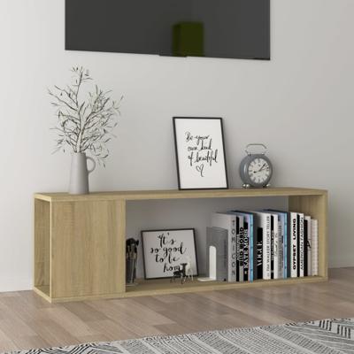 Tv-meubel 100x24x32 cm spaanplaat sonoma eikenkleurig