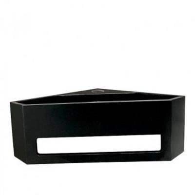 Wiesbaden Hoekfontein Julia 35x35x20 cm Solid Surface Mat Zwart