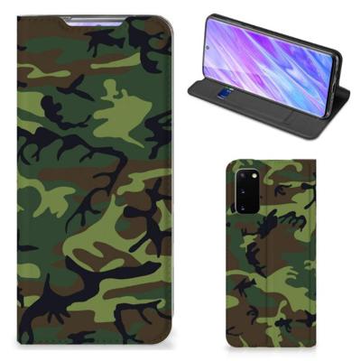 Samsung Galaxy S20 | Hoesje met Magneet | Army Dark