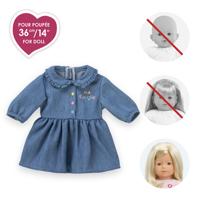Corolle spijkerjurkje voor babypop, 36cm - thumbnail