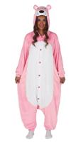 Roze katten Onesie Volwassen - thumbnail