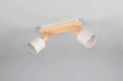 Trio Dubbele plafondlampShanti met houtlook - 862700276