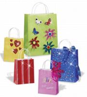 Folia papieren kraft zak, 110-125 g/m², geassorteerde kleuren, pak van 10 stuks - thumbnail